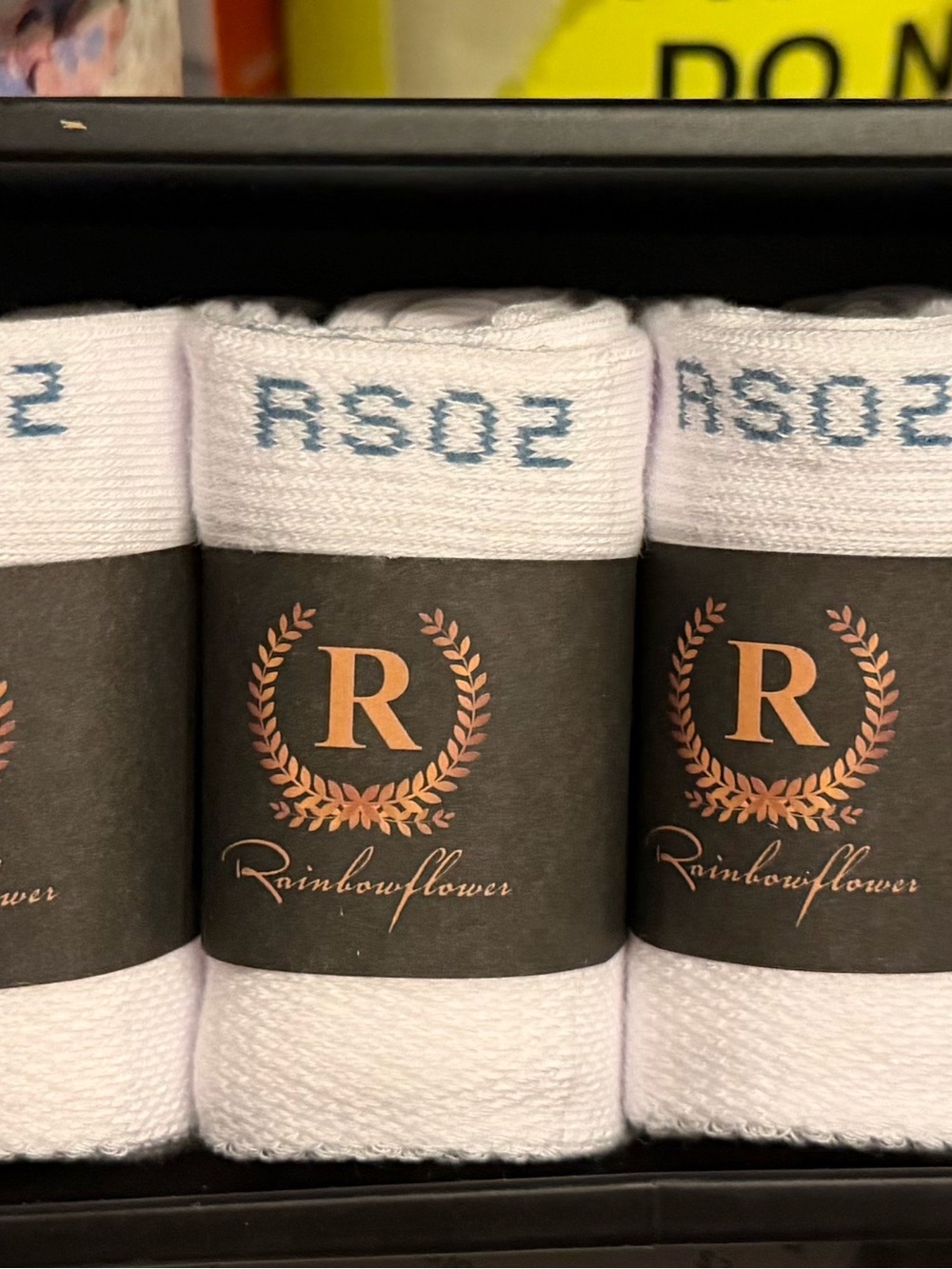 Rainbow flower unisex  White Socks - Pack of 7